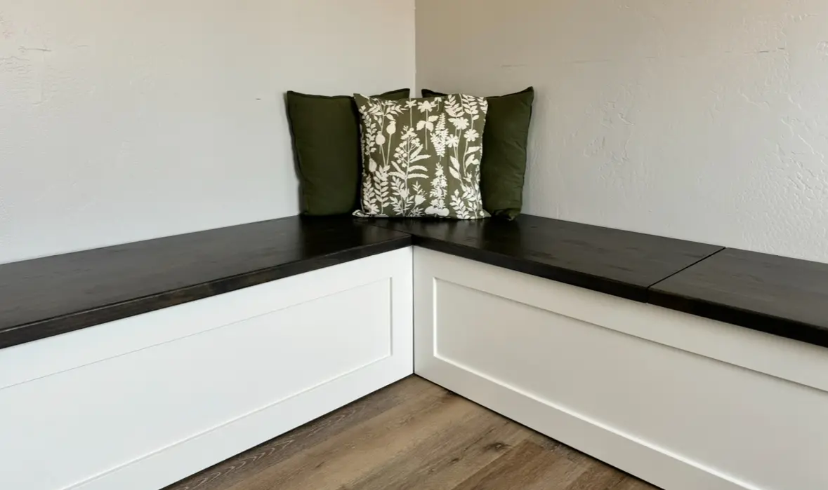 Built in bench with storage