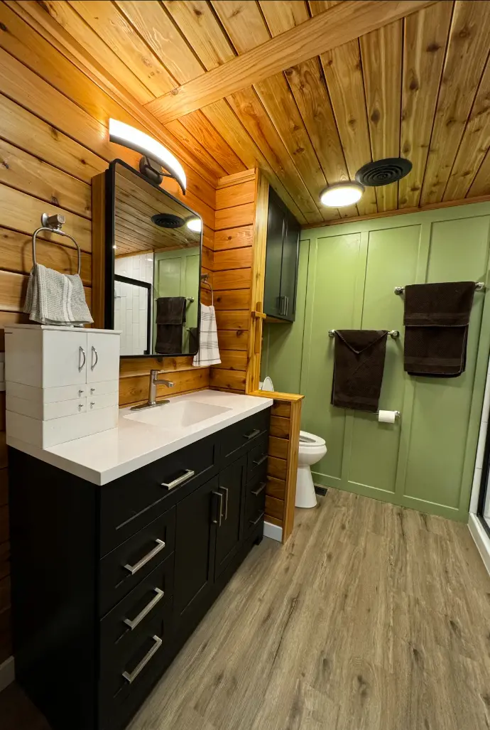 Bathroom cedar remodel